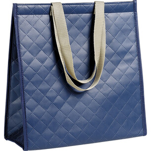 Bolsa isotérmica rectangular azul con 2 asas de nylon...