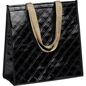 Bolsa isotérmica rectangular negro con 2 asas de nylon...