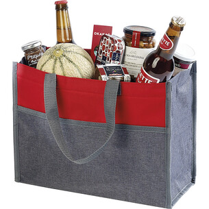 Sac isotherme rectangle gris/rouge 2 anses... 2