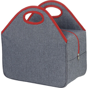 Sac isotherme rectangle gris/rouge 2 anses