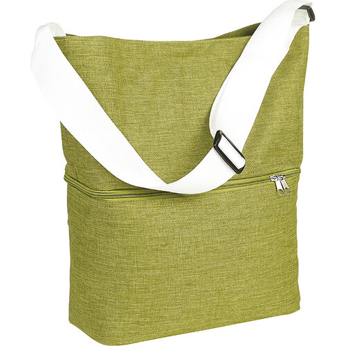 Sac rectangle 2 compartiments / isotherme (H23,5cm) vert chiné 1 anse large réglable