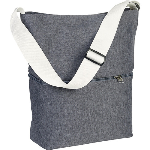 Bag rectangular 2 compartments cooler bottom (H23,5cm) dark grey 1 adjustable handle