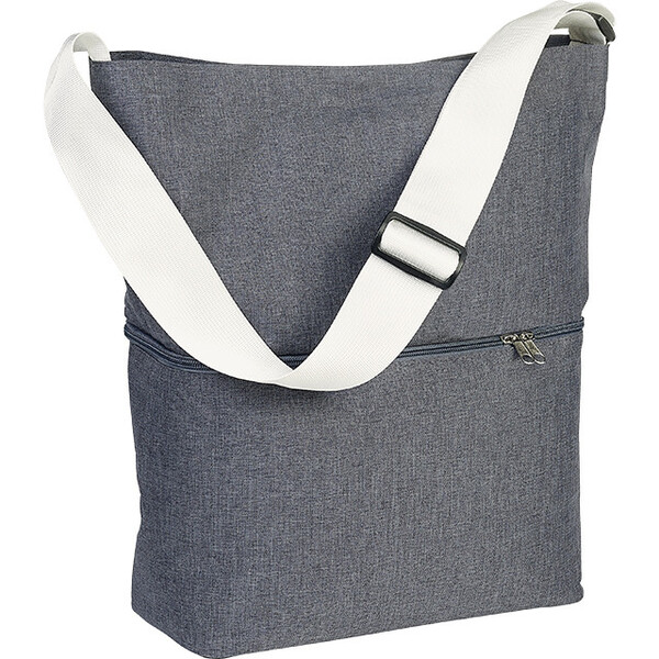 Sac rectangle 2 compartiments / isotherme (H23,5cm) gris 1 anse large réglable