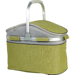 Panier isotherme rectangle vert chiné/gris 1 anse...