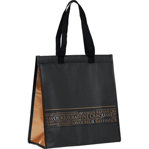 Sac isotherme rectangle SAVOUREUX noir/cuivre  2 anses...