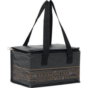 Bolsa isotérmica rectangular SAVOUREUX negro/cobre 2 asas...
