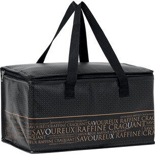 Sac isotherme rectangle SAVOUREUX noir/cuivre 2 anses...