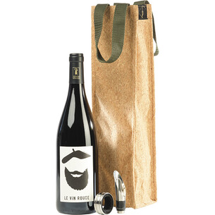 Bag isotherm rectangular 1 bottle cork 2 handles green... 2