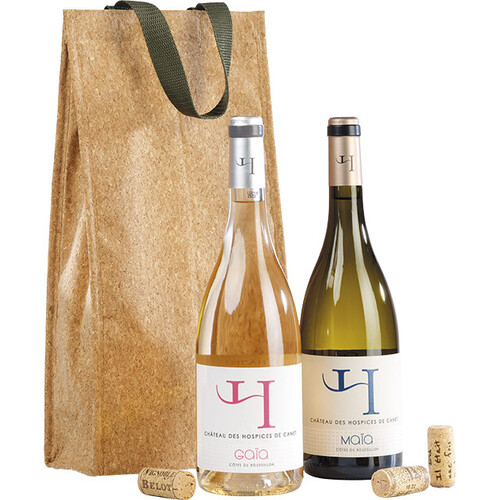 Saco isotérmico rectangular 2 garrafas cortiça...