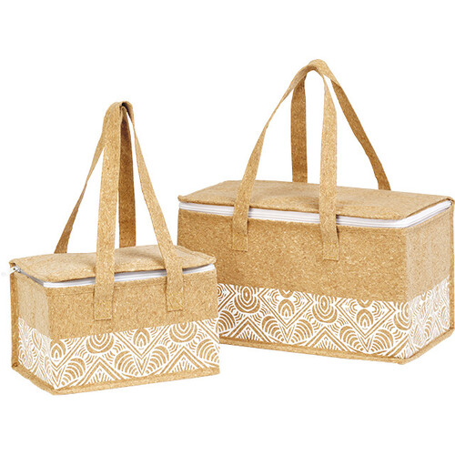 Sac isotherme rectangle liège BOHO blanc 2...