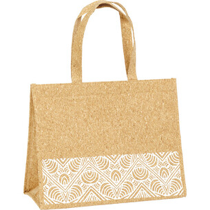 Sac isotherme rectangle liège BOHO blanc 2 anses...