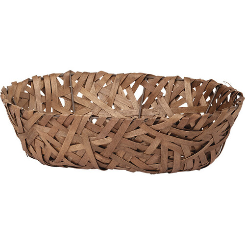 Corbeille bois rectangle marron