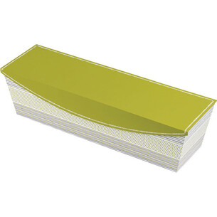 Coffret carton rectangle décor vert/gris/blanc fermeture...