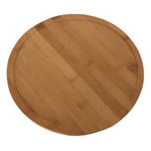 Plateau bambou compressé rond