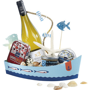 Corbeille carton forme barque LA MER 2