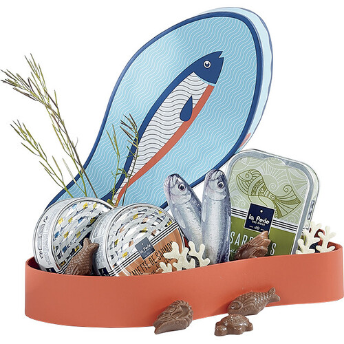 Coffret carton forme poisson LA MER-Les Bonnes...