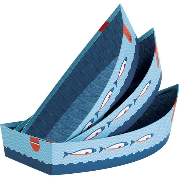 Coffret carton forme poisson LA MER