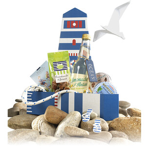 Coffret carton forme phare BORD DE MER 2