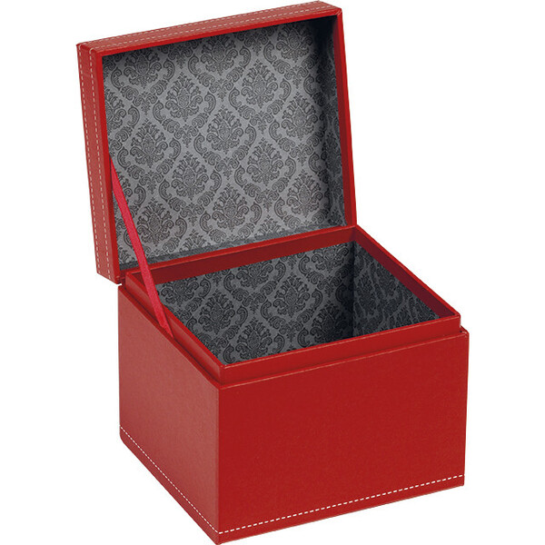 Caja cartón cuadrada rojo