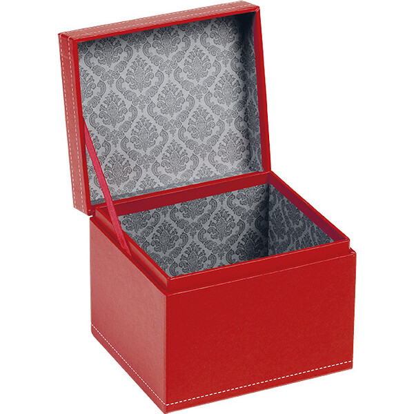Caja cartón cuadrada rojo