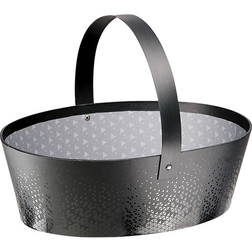Caja cartón redonda LUZ Y SOMBRA gris/impresión UV cinta gris