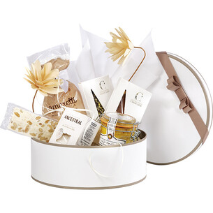 Box cardboard round LIGHTS AND SHADOWS white/brown/UV... 2