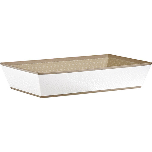Tray cardboard rectangular LIGHTS AND SHADOWS white/brown/UV printing
