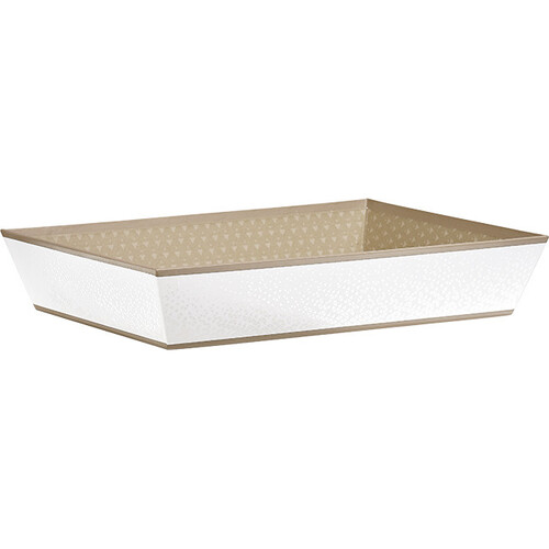 Tray cardboard rectangular LIGHTS AND SHADOWS white/brown/UV printing