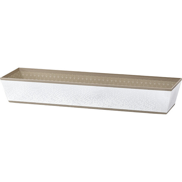 Bandeja cartão rectangular branco/castanho/ impressão UV LUZ E SOMBRA