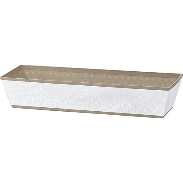 Bandeja cartão rectangular branco/castanho/ impressão UV LUZ E SOMBRA