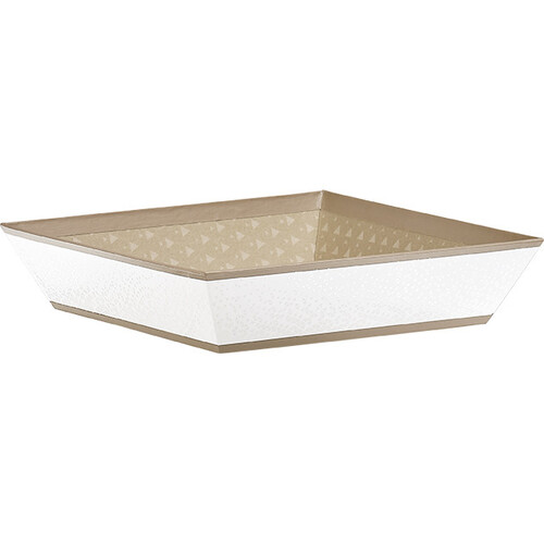 Tray cardboard square LIGHTS AND SHADOWS white/brown/UV printing