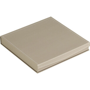 Coffret carton carré chocolats 6 rangées beige/blanc SOFT...