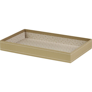 Corbeille carton rectangle beige/blanc SOFT TOUCH