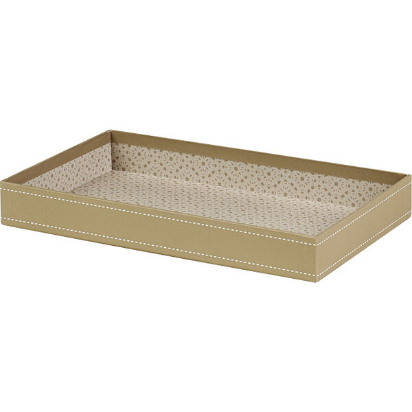 Caja cartón rectangular beige/blanco SOFT TOUCH