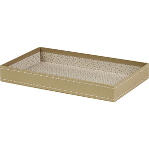 Corbeille carton rectangle beige/blanc SOFT TOUCH 2