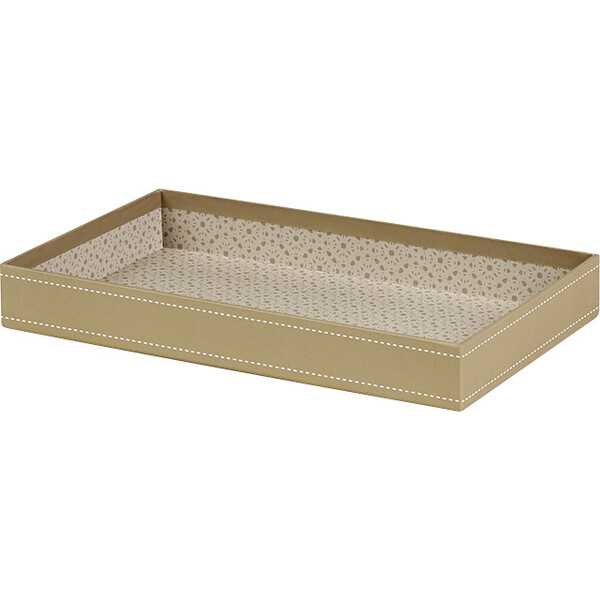 Tray cardboard rectangular beige/white SOFT TOUCH