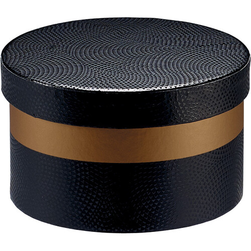 Box cardboard round copper/black UV Printing