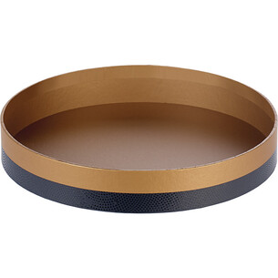 Corbeille carton ronde cuivre/noir/vernis sélectif 2