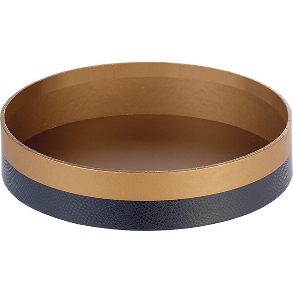 Bandeja cartão redonda cobre/preto impressão UV