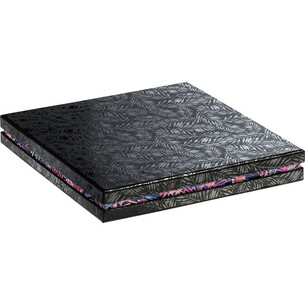 Coffret carton carré chocolats 6 rangées noir/vernis...
