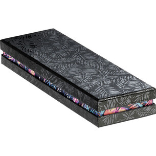 Box cardboard rectangular chocolates 2 rows black/UV...