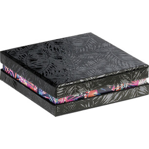 Coffret carton carré chocolats 3 rangées noir/vernis...