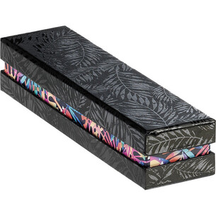 Coffret carton rectangle chocolats 1 rangée noir/vernis...