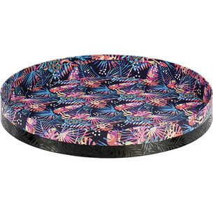 Tray cardboard round black/UV printing/tropical