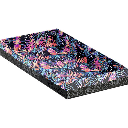 Corbeille carton rectangle noir/vernis...