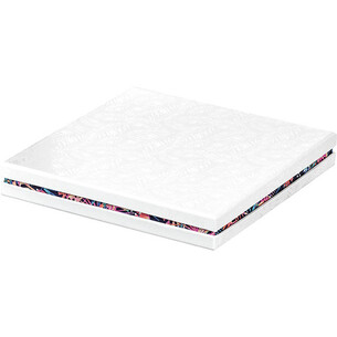 Coffret carton carré chocolats 6 rangées blanc/vernis...