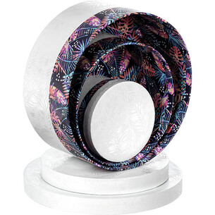 Box cardboard round white/UV printing/tropical 2