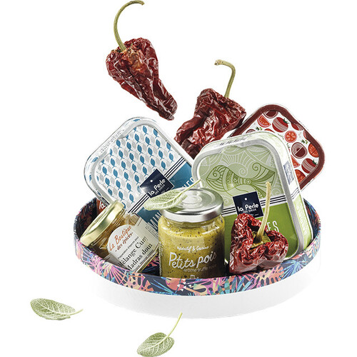 Bandeja cartón redonda blanco/impresión...