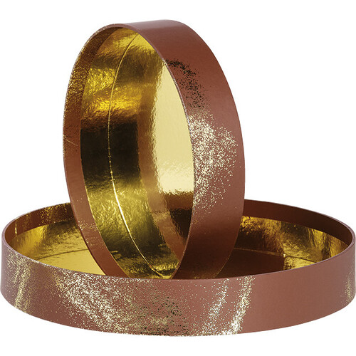 Corbeille carton ronde POUDRE D'OR...