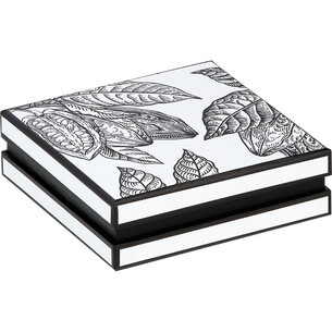 Coffret carton carré chocolats 3 rangées PRESTIGE CACAO...